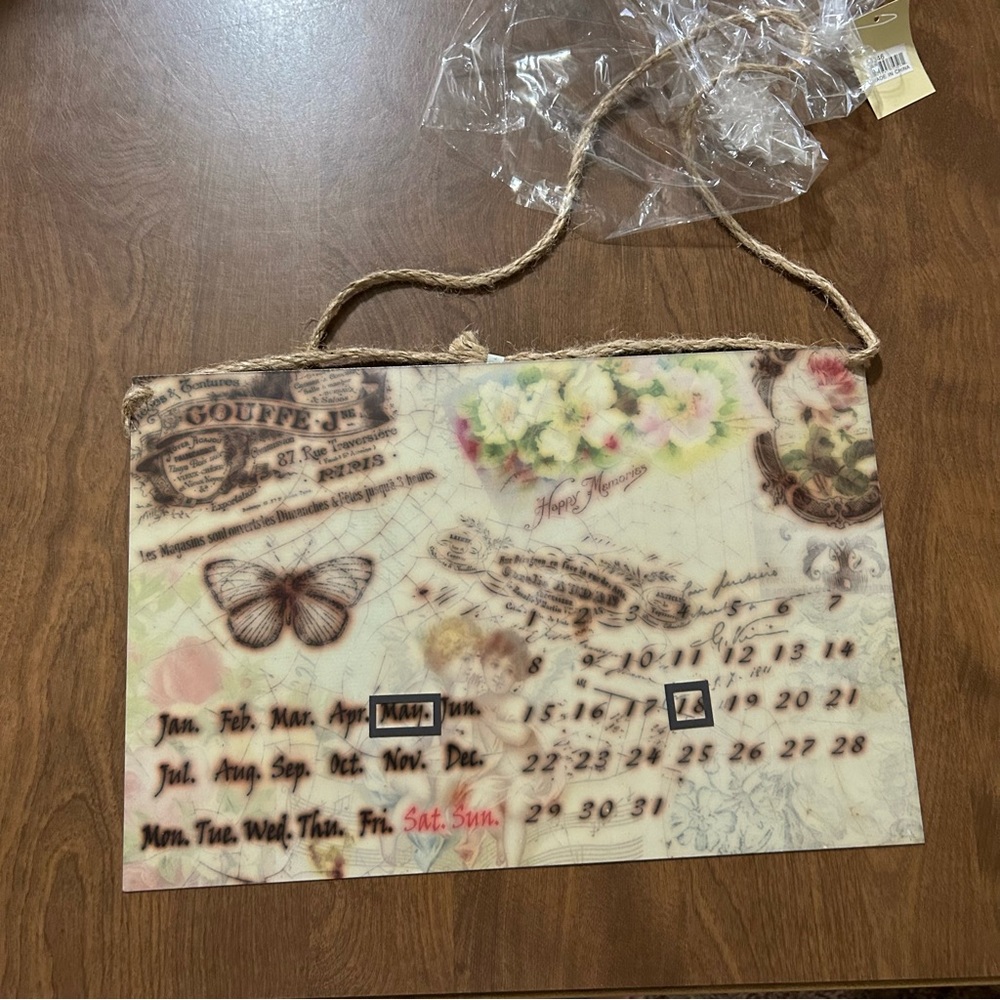 Metal magnetic calendar NWT
